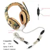 Hörlurar Onikuma K1 Camouflagegaming hörlurar med mikropon LED -ljus Big 3,5 mm Wired Stereo Headsets Gamer för PC Computer PS4 Xbox Lap Lap