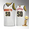 Maillot de basket-ball Nikola Jamal Murray Jokic Michael Porter Jr. Carmelo Anthony Allen Iverson Aaron Gordon Dikembe Mutombo Denvers Nuggetes Maillots des champions 2023