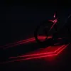 Fietsverlichting Vouwlaser LED-fietslamp Voor en achter Veiligheidswaarschuwing Fietslamp USB Opladen Achterlicht IPX5 Waterdichte fietslamp 231027