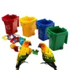 Inne zaopatrzenie ptaków Parrot Toy Mini Desktop Sorting Bin Parakeet Intelligence Training Gra Education for Play Toys Małe ptaki