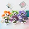 Fiori decorativi Mini piante artificiali Bonsai simulato albero in vaso ornamenti da tavolo finti per la decorazione domestica