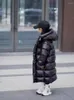 Down Coat Winter Children's Ceket Kalınlaştırılmış Uzun Siyah Altın Pamuk Kızlar Giyim Dış Giyim Çocuklar Teen Snowsuit Ch25
