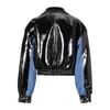 Men s Leather Faux IEFB Denim Patchwork Jackets Trend Fashion Silhouette Short Windbreake Korean Style Luxury Casual Pu Coat CPG0512 231027