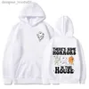 Men's Hoodies Sweatshirts There's Some Horrors In This House Hoodies Man Woman Halloween Pumpkin Ghost Sweatshirts Gift Tops L231027