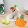 Vêtements pour chiens Chapeau d'habillage pour animaux de compagnie avec sangle coupe-vent Casquette de baseball en plein air Pare-soleil Dessin animé Trous d'oreille lavables