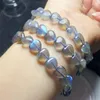 Bracelet en pierre de lune grise naturelle, en forme de cœur, fait à la main, en cristal de Quartz, bijoux extensibles, cadeau d'anniversaire pour enfants, 1 pièce