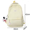 Sacs d'école Fashion Lady mignon rose ordinateur portable femme voyage livre sac à la mode Cool femmes collège étudiant sac à dos fille Kawaii Nylon