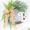 Other Event Party Supplies 1Pc Wreath Christmas Rattan Ring Fresh Natural Decor Simated Letters Xmas Door Garland For Home Wall T20090 Dhsvr