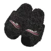 Balencaga Furry Plateforme Sandale Rouge Teddy Laine Chaussures Chaussures Plates Pour Femmes Fée D'hiver Doux Outwear Pantoufles En Peluche Femmes Furry Slide UAKNL