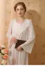 Vêtements de nuit pour femmes 2023 Robe de nuit française vintage en coton modal doux et léger pour printemps-été coupe ample midi