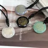 Pendant Necklaces Natural Quartz Agate Religious Buddhism Vairocana Big Initiations Light Mantra Amulet Wealth Healing Men Women Necklace