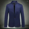 Abiti da uomo Blazer da uomo Uomo Casual Arrivo Maschio Autunno Primavera Abito Abito Moda Cappotto con colletto alla coreana in stile cinese di alta qualità