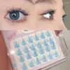 Falska ögonfransar rosa/vit/blå/lila DIY -färgade manga fransar naturliga långa faux ögonfrans kluster dagligen smink