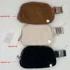 Sac de yoga lu partout ceinture polaire sacs de sport de plein air femmes hommes hiver peluche taille dames sport gymnase élastique réglable sangle fermeture éclair Fanny pack sac à la mode