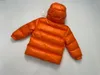 Kinderen meisje jongen Designer Down Jassen Kinderen Meisjes Jongens waterdichte Winter Capuchon Mode uitloper geel oranje warme jassen rits hoodie babykleding