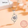 Hängen 925 Sterling Silver 0,5 Moissanite Heart Of The Ocean Necklace Niche Design High Fashion Casual Birthday Present