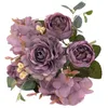 Decorative Flowers Silk Realistic Flower Fake Floral Decor Bouquet For Spring DIY Bridal Bouquets