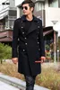 Män blandar vintern män LAPEL Pocket Blend Jackets Oversize Long Trench Coat Outwear Male Armegreen Double Breasted Woolen Overcoat 231026