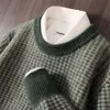 Кашемировый мужской свитер с круглым вырезом, толстые свитера, свободные повседневные шерстяные вязки