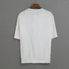 Chemises décontractées pour hommes YZLDS Mode 2023 Chemise d'été sans col en lin lâche à manches courtes vêtements personnalisés
