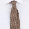 Laços 6.5cm de largura sólido azul marinho gravatas adulto tamanho algodão denim xadrez para homens mulheres casual diária gravata festa de casamento cravat