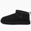 Botas de neve de tornozelo de pelúcia uggGly de luxo Tasman Chestnut Slip-on Sapatos Mules Lã Bota Curta Tazz Quente Grosso Pele de Inverno Ultra Mini Fofo Fuzzy Mule Shearling Clássico