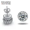 Yhamni New Arrival Sell Super Shiny Diamond 925 Sterling Silver Ladies Stud Crown Earrings Jewelry Whole E1002336