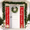 Dekoracje świąteczne świąteczne dekoracje drzwi Wesołych Świąt Banner wystrój domu do domu wiszący świąteczny ornament Navidad Happy Year Prezent 2024 231027