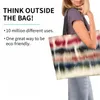 Shopping Bags Seamless Tie Dye Stripe Pattern Tote For Women Reusable Grocery Large