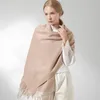 Sciarpe Sciarpa in vera lana al 100% Donna Scialli e stole caldi per donna Stola Femme Orditi solidi Sciarpe in lana di cashmere invernale Pashmina di lusso 231026