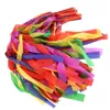 Dance Ribbon Rainbow Ribbons Streamers Decoration Sticks Dancer Wand Art Gymnastics Ballet Streamer Twirling Rod Stick Training 231027