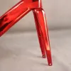 Cadre de vélo de route à disque aérodynamique avec câble interne complet, placage TT-X34, peinture rouge, taille disponible 47/49/52/54/56/58/60cm