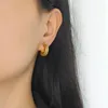 Boucles d'oreilles créoles Y2K, accessoires filetés en acier inoxydable, bijoux imperméables, tendance, créoles d'oreille pour femmes, cadeau, 2023