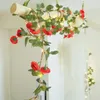 Fiori decorativi 2m 20led Artificiale Fiore di rosa Rattan Luce Luci finte Stringa per la decorazione domestica di nozze