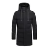 Männer Daunen Parkas Winter Dicke Warme Jacke Männer Übergroße Lange Baumwolle Parka Puffer Outwear Mäntel Streetweare Männliche Einfarbige Kleidung 231026