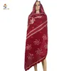 Etniska kläder exklusiva försäljning afrikansk kvinnor bomullsscarf blomma broderi dubai islamisk turban Headtie Soft BW-111