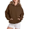 Dameshoodies Damesfleecejassen Sweatshirts Herfstoutfits Truien met zakken Winter Casual Tops Dames Lange hoodie met rits