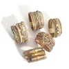 Bracelets de charme ALLYES Multiple Kaki Wrap Bracelet en cuir pour femmes Boho aimant fermoir coeur étoile cristal chaîne tressé bijoux 231027