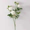 Fiori decorativi transfrontalieri Bellissimo fiore di simulazione Ramo singolo Colorato Rosetta Puntelli per matrimoni Decorazione della casa