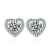Moissanite S925 silver hjärtformad kärlek diamant grossist