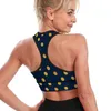 Yoga Outfit Gold Dot Imprimer Sport Soutien-gorge Polka Dots U Cou Entraînement Push Up Raceback Crop Bras Formation Haut Respirant Pour Les Femmes