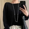 Marchio per donna Lettera rotonda H Lock Jewelry S925 Collana in argento Francia Qualità Collane a catena di maglione di lusso di qualità superiore