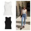 Summer tank top Women Tops Tees shorts designer top Luxury Sleeveless Breathable Knitted Pullover Sexy Shoulder Black Cotton Sport Yoga top Simple Vest