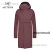 Designer Arcterys Jackets Authentic Arc Women's Coats Archeopterex Windbreaker Charge Coat Midlängd Kvinnor Arcterys Sandra Coat Black Heather_ Black Grey XS HBG6