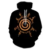 Anpassade hoodies tröjor gata orange virvel mönster mens huva tröja mode casual