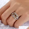Pierścienie opaski Infinity Love Ring Shining Cubic Cyrron Bowknot Letter 8 Eternity Obiecing Pierścienie do upuszczania biżuterii Pierścień dhgarden otvi2