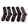 Chaussettes pour hommes 2021 Happy Men Femmes Chien Tortilla Biscuit Sandwich Popcorn Dark Food Series Funny Male Skateboard Sock313U