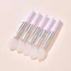 Makeup Brushes Double Side Soft Silicone Head Eyeshadow Lip Applicator Brush 5Pcs With PVC Bag Cosmetic Beauty Tools