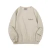 Fog Essentials dubbellinje bröstkorg liten bokstäver crewneck sweatshirt för män och kvinnor par löser high street chic