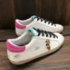 Super estrela tênis feminino sapatos de moda lantejoulas itália clássico branco do-velho sujo designer homem sapato casual sil sneaker goldens 1ne7